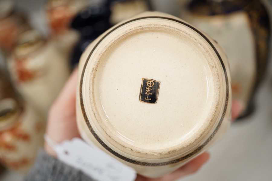 A large collection of Japanese Satsuma wares, Meiji period (1868-1912), 25cm